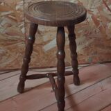 Tripod stool with turned legs