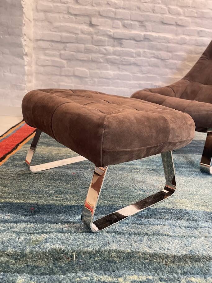 Chaise et ottoman Earth par Percival Lafer, années 1970, Brésil.