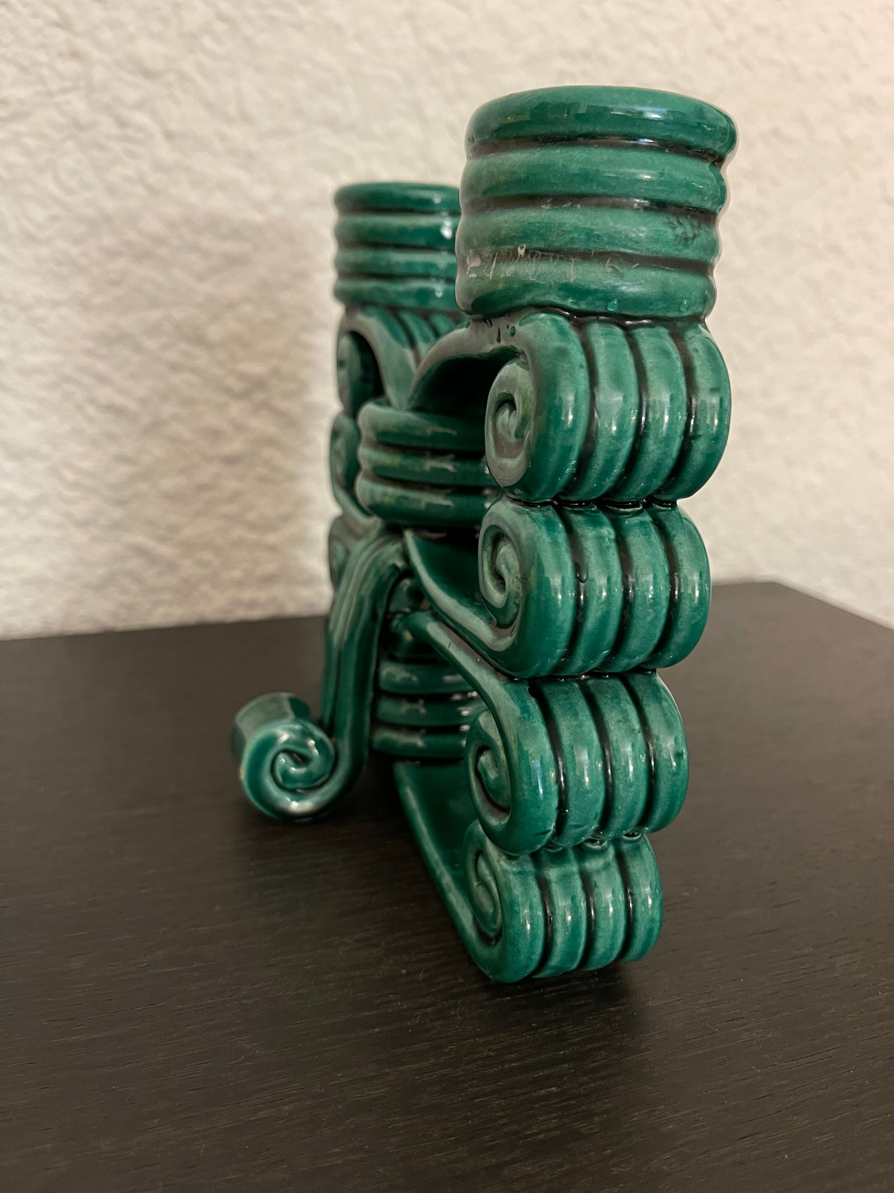Double ceramic chandelier 50s
