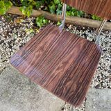 Set of 4 brown Formica chairs