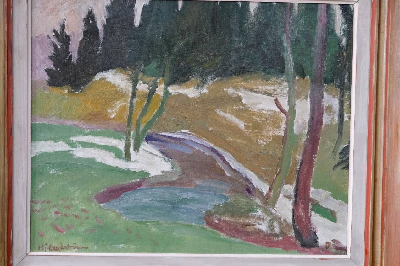 Hjalmar Lundström, Swedish Oil Painting, 1940s, Framed