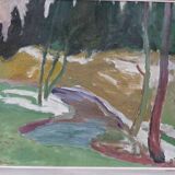 Hjalmar Lundström, Peinture à l’huile suédoise, années 1940, encadrée