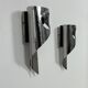 Pair of vintage wall lights, chrome metal, France, 1970.
