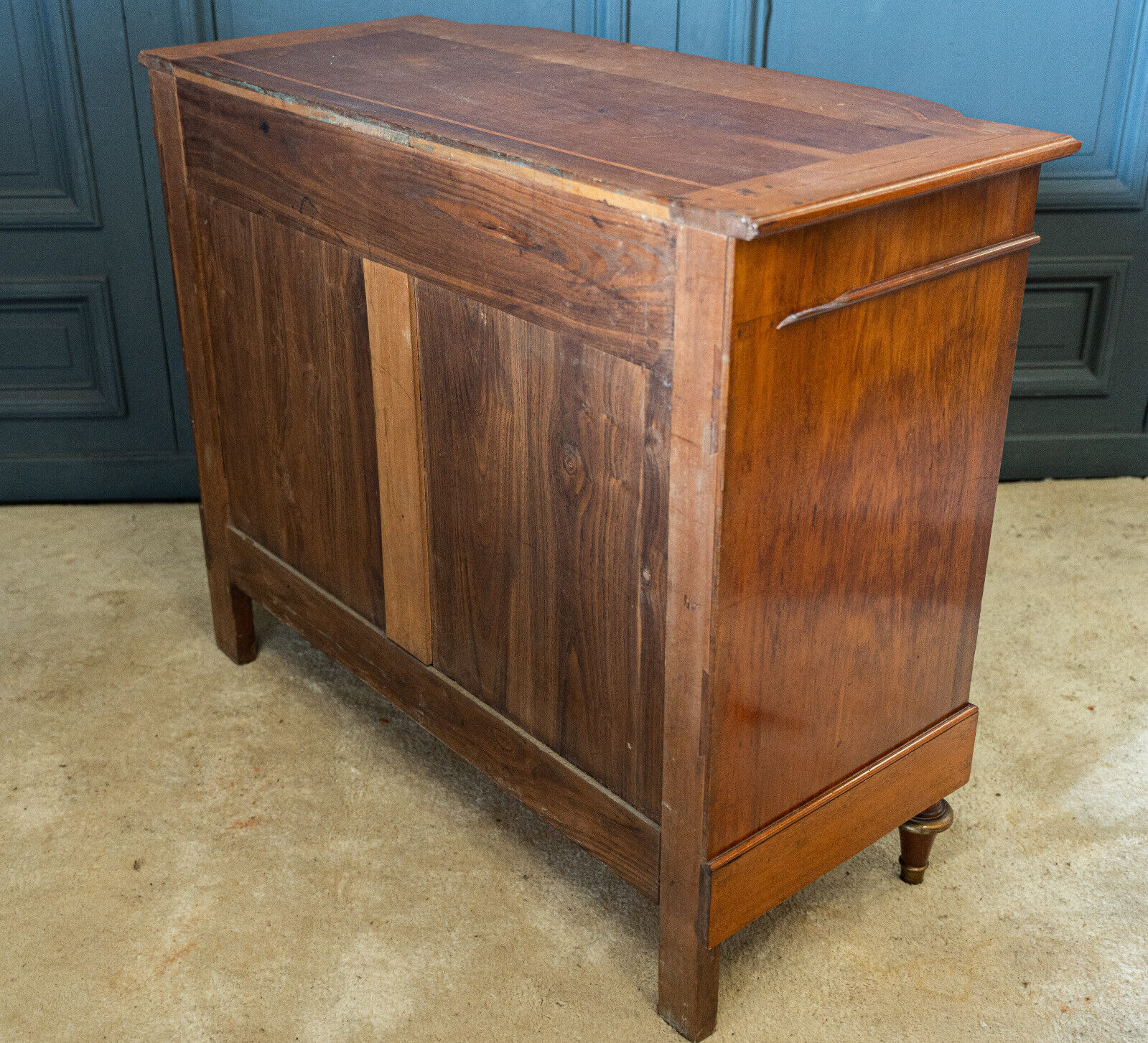 Chest of drawers 1900 Louis XVI style Marquetry 5 drawers