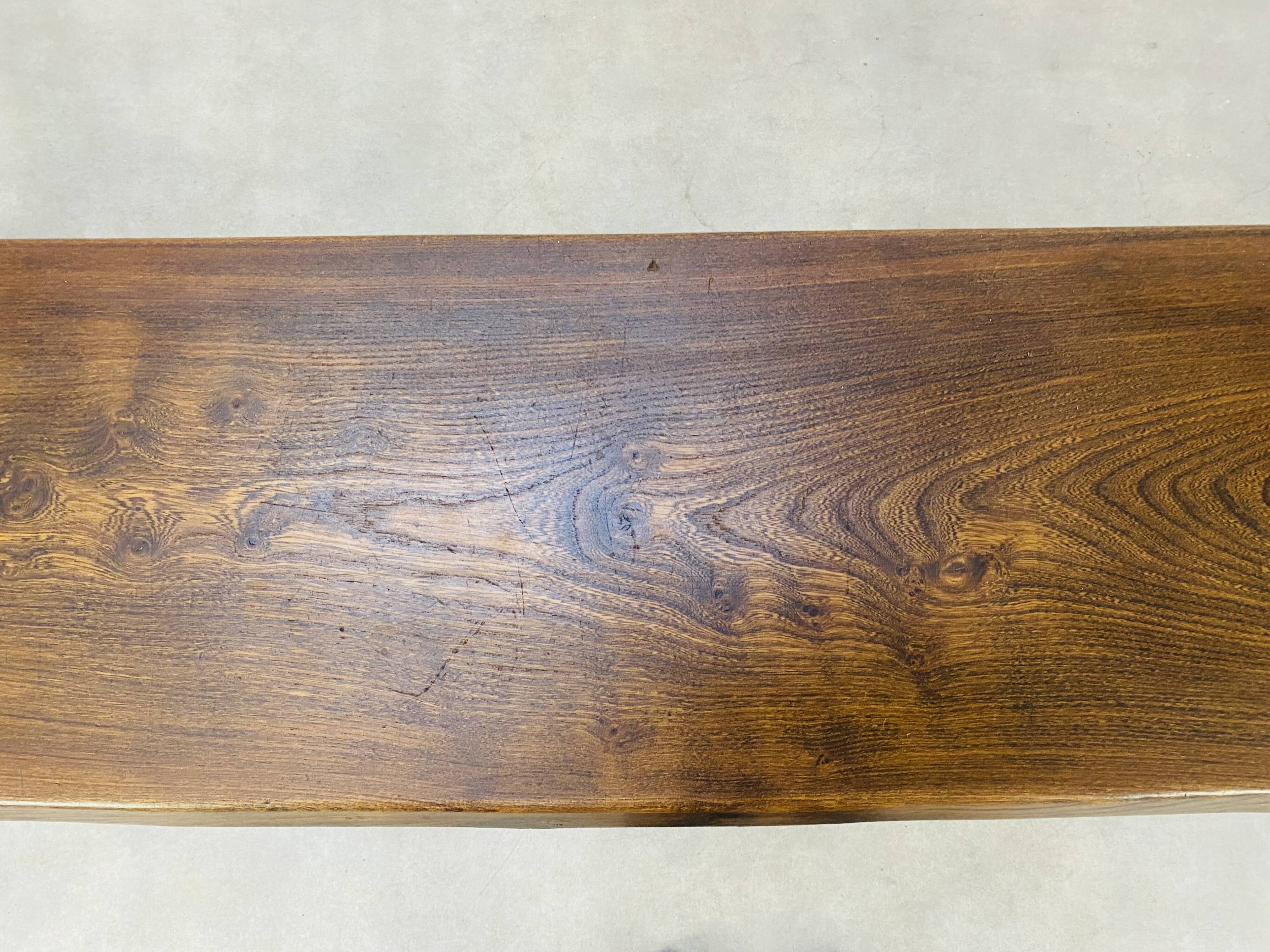 Brutalist elm bench