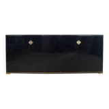 Pierre Vandel Paris Black Lacquered French Sideboard