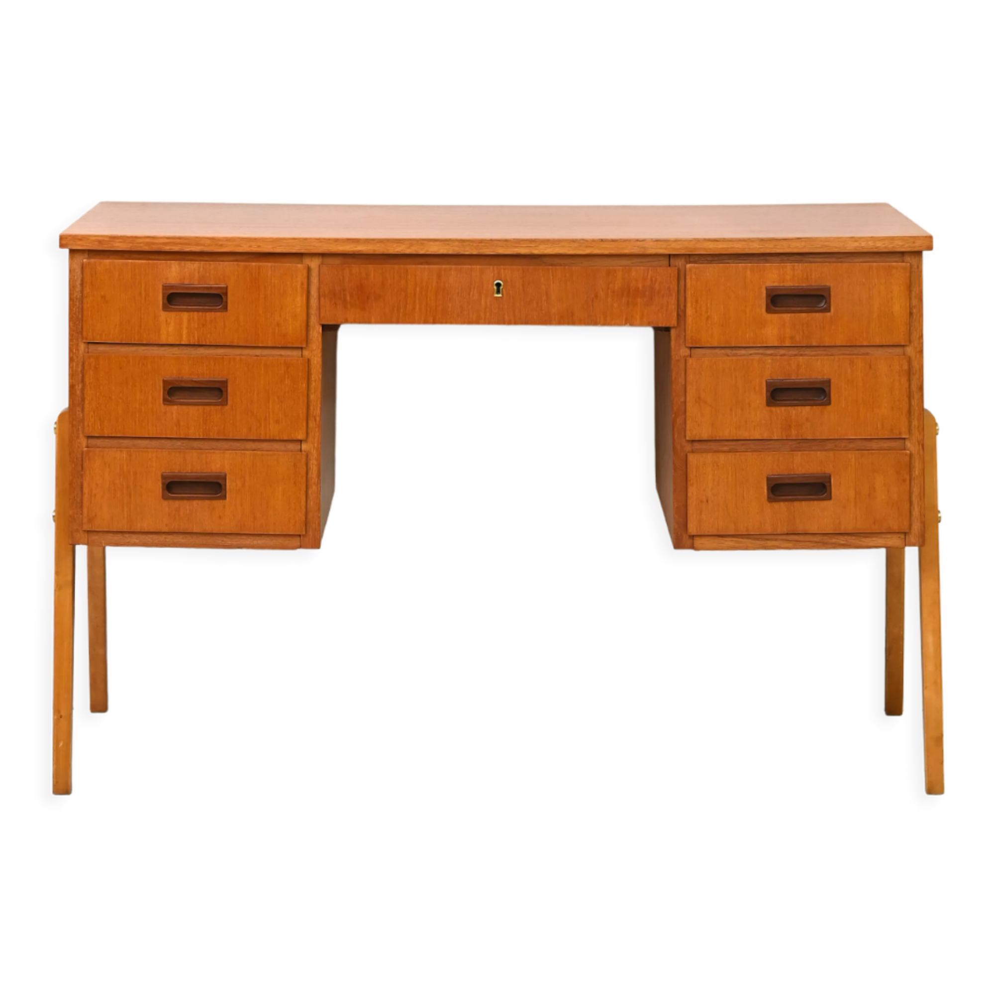 Scandinavian modern antique desk with drawers