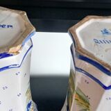 Pair of HB Quimper roller vases