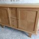 Enfilade 50/60 in solid oak and marquetry.
