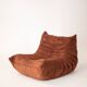 Togo set 2- seater sofa and armchair in brown Corduroy