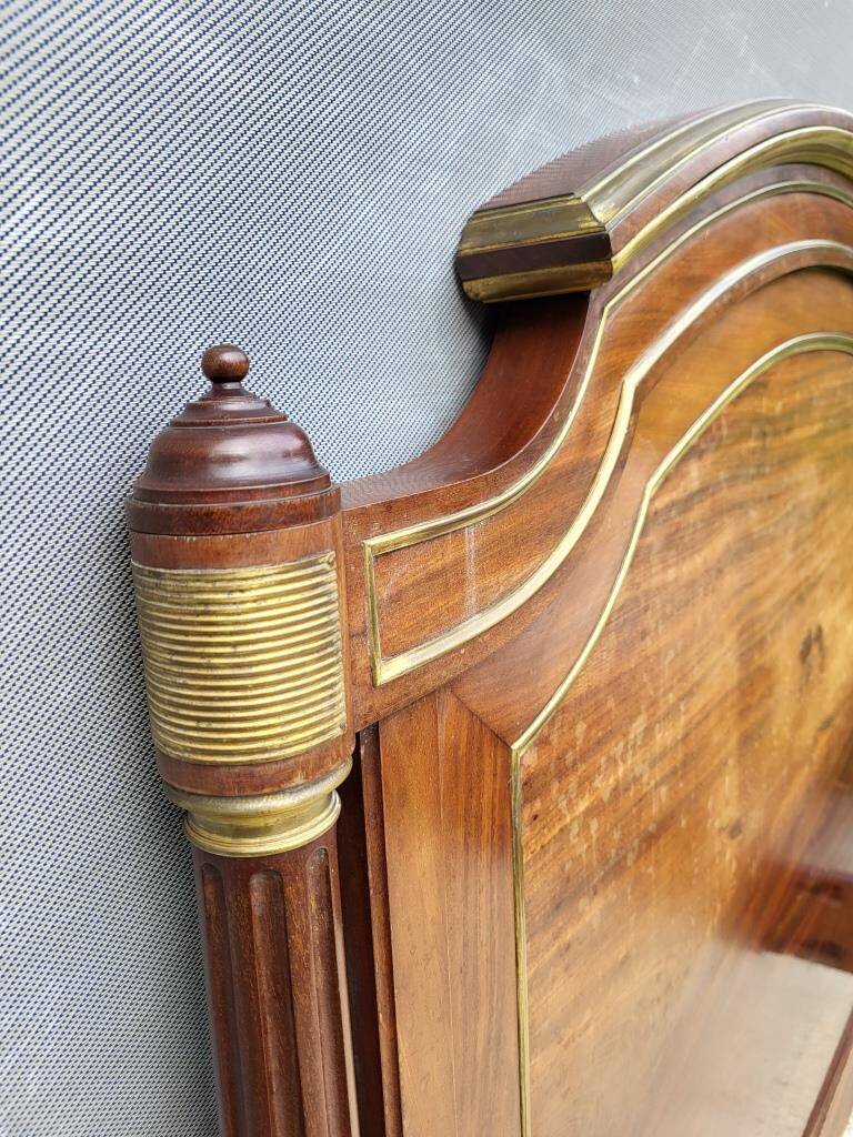 Napoleon bed in mahogany and gilded brass, Empire style