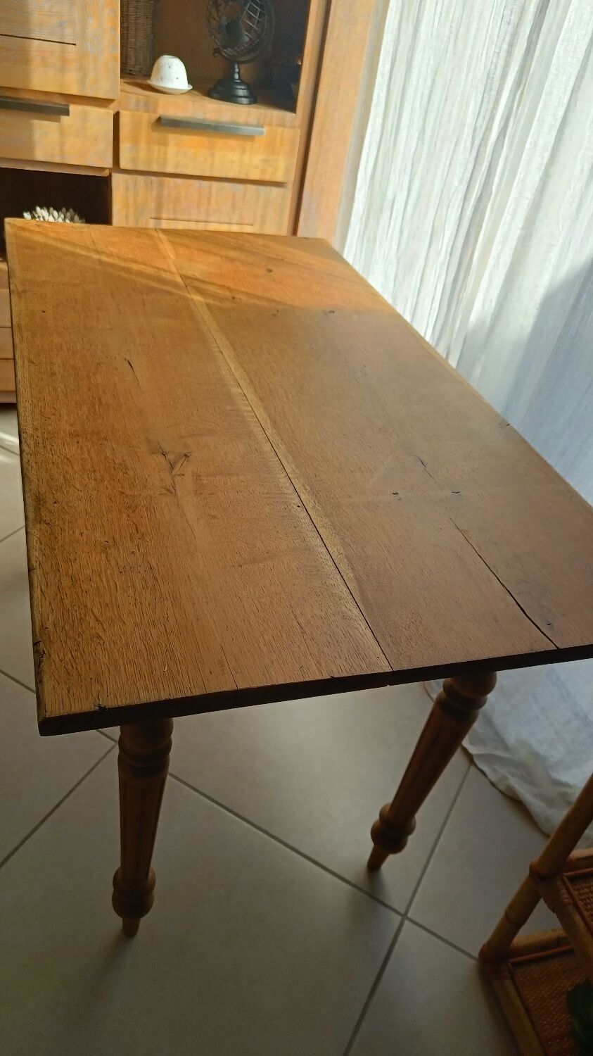 Table de ferme pieds tournés