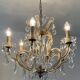 Old Venetian chandelier in crystal and bronze