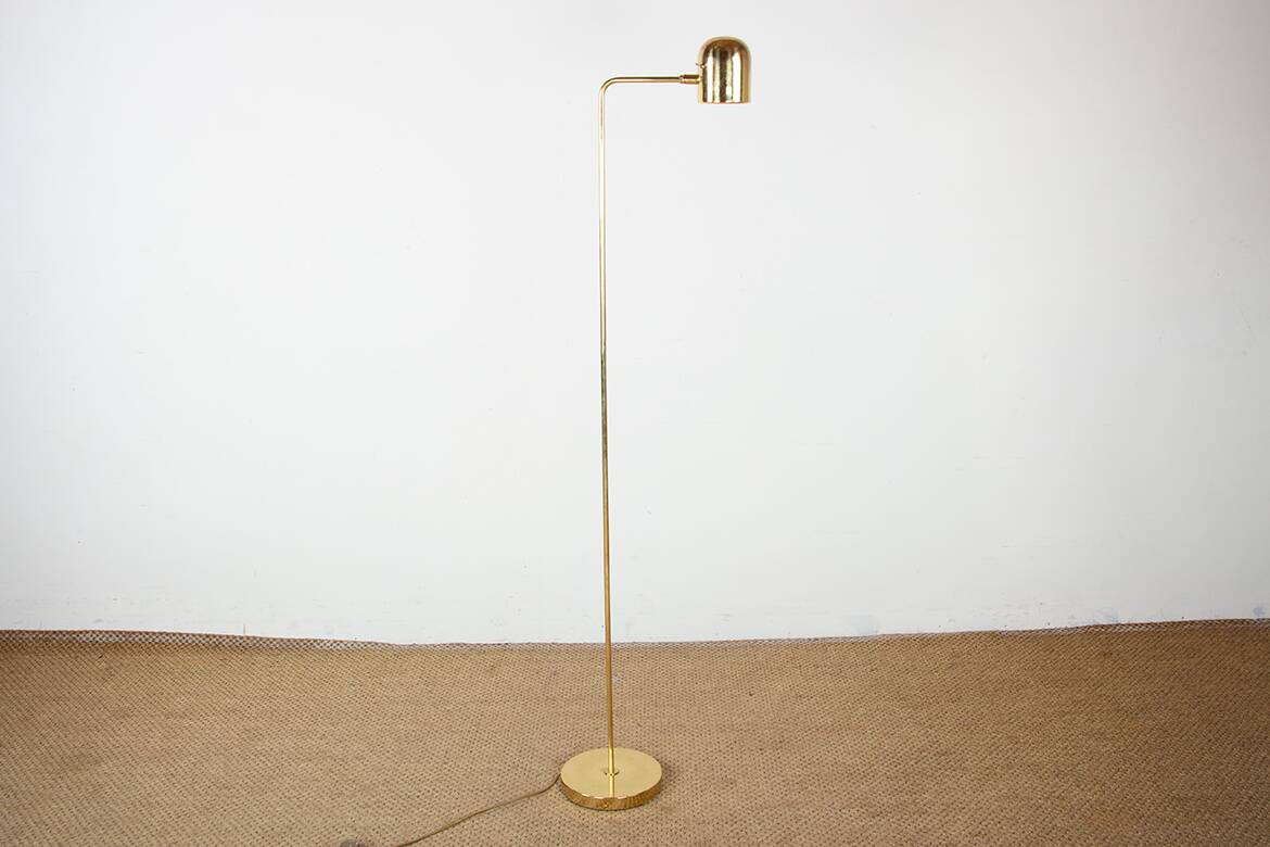 Swedish Brass Floor Lamp, Model G 230 by Bergboms 1960.