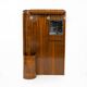 Italian Art Deco Walnut Entry Hall Stand with Integrated Umbrella Holder