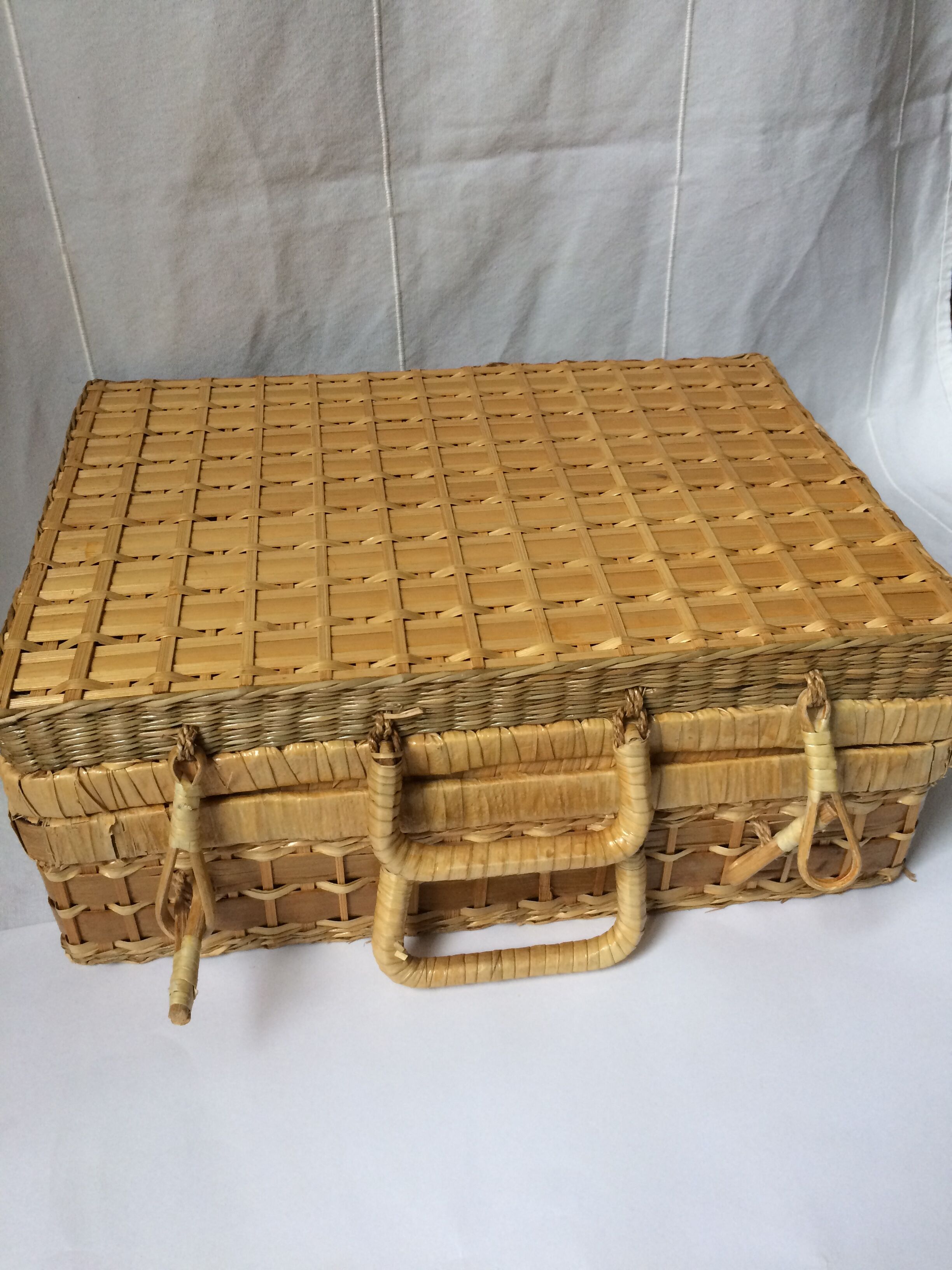 Vintage rattan/wicker case