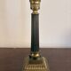 Antique Column Candle Holder Lamp Golden Brass Empire Directoire Neo-Classical