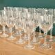 18 art deco walking glasses: service for 6 people (water, wine, liqueur)