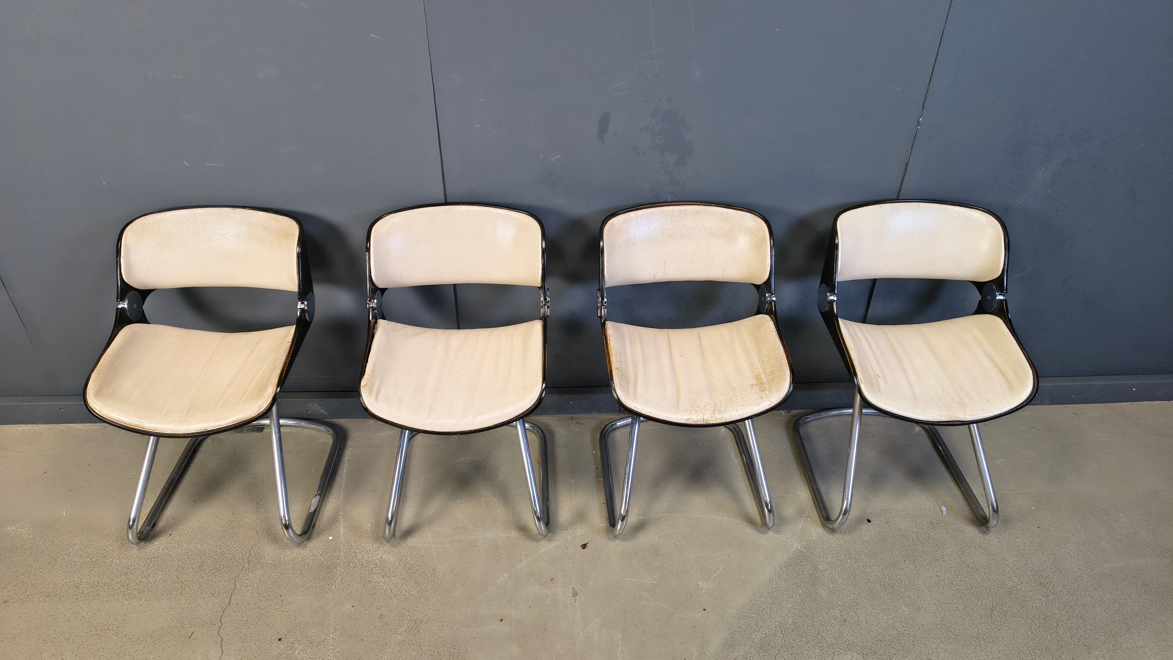 Set of Arpege dining chairs Étienne Fermigier for Baumann, 1970s