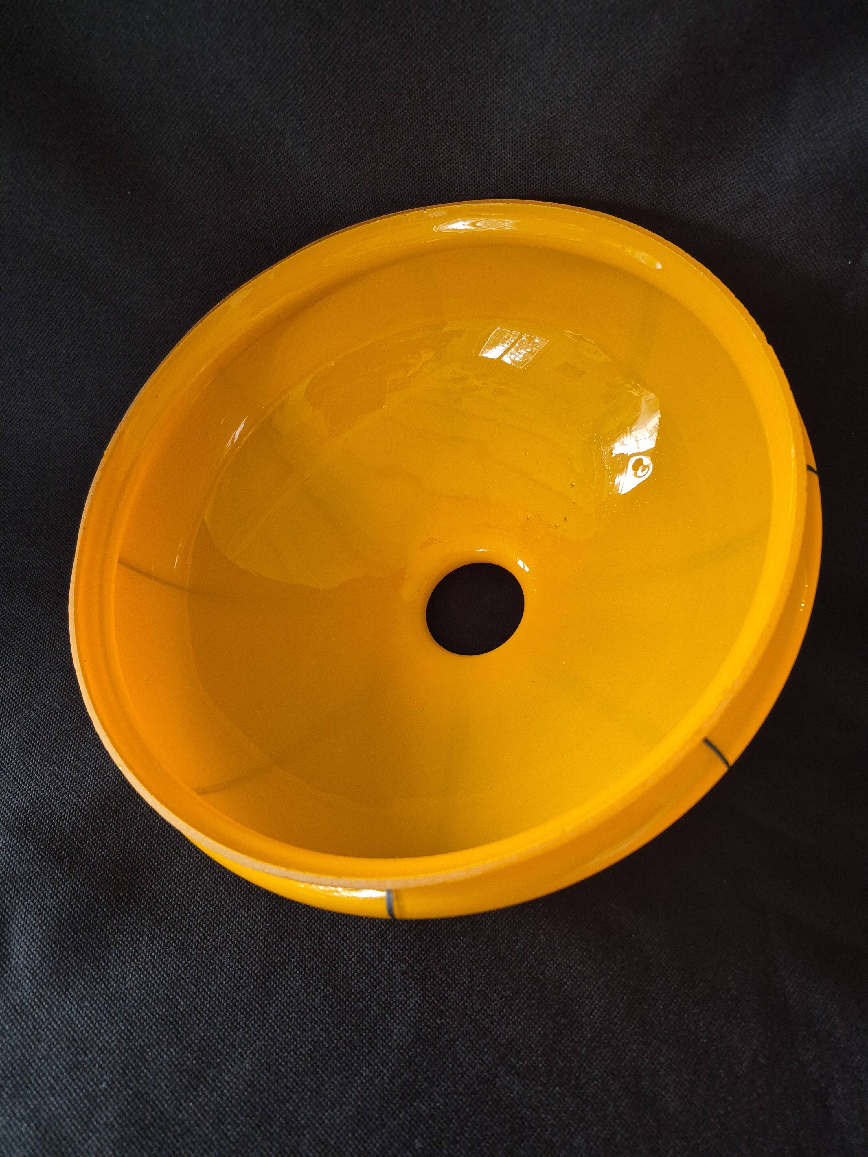 Vintage orange lampshade from the 70s – opaline glass – Space Age style A610