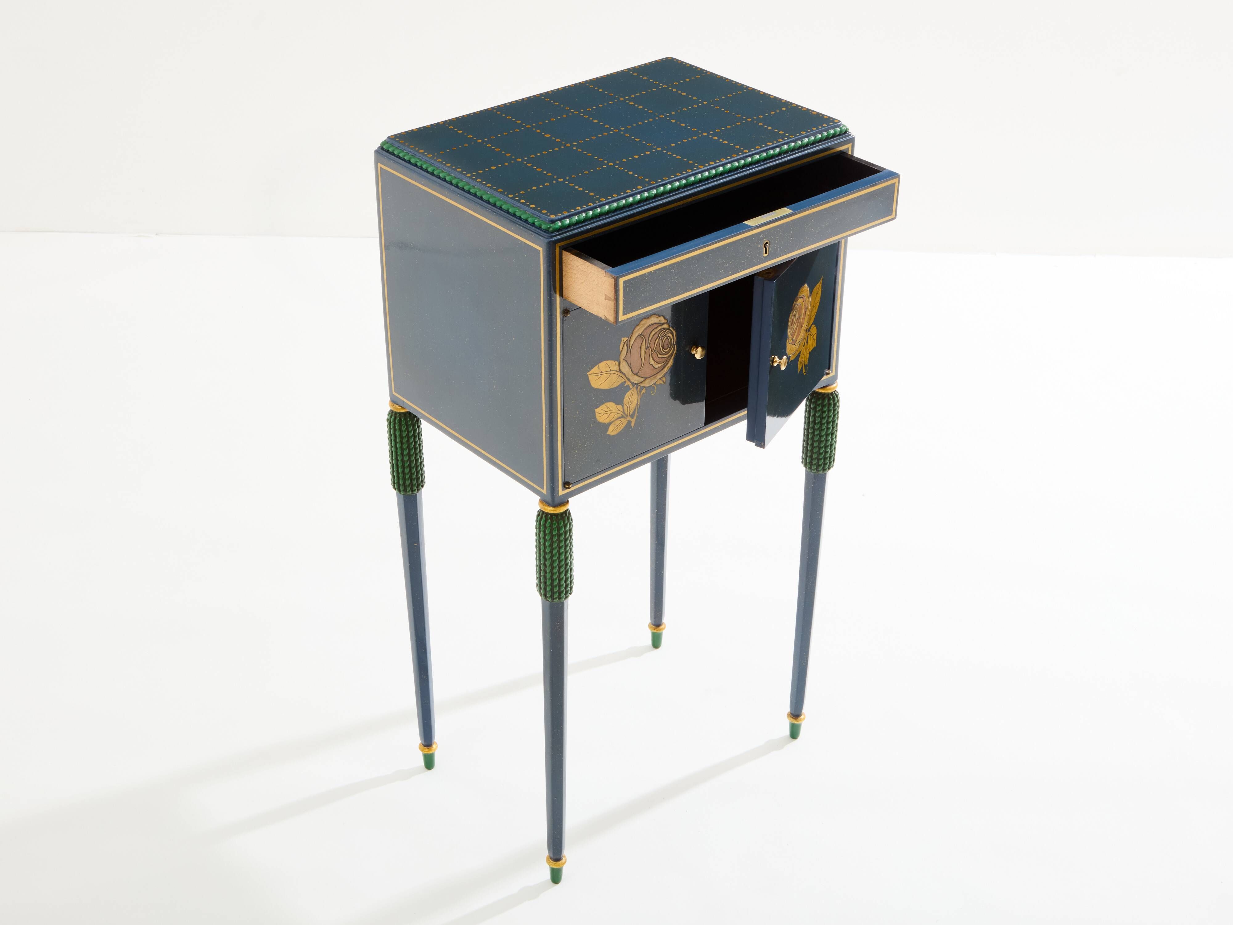 Small cabinet in painted beech by Paul Follot circa 1920