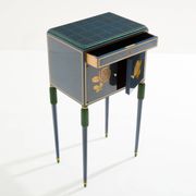 Petit meuble cabinet en hêtre peint de Paul Follot vers 1920