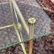 Glass and brass coffee table - 1970s