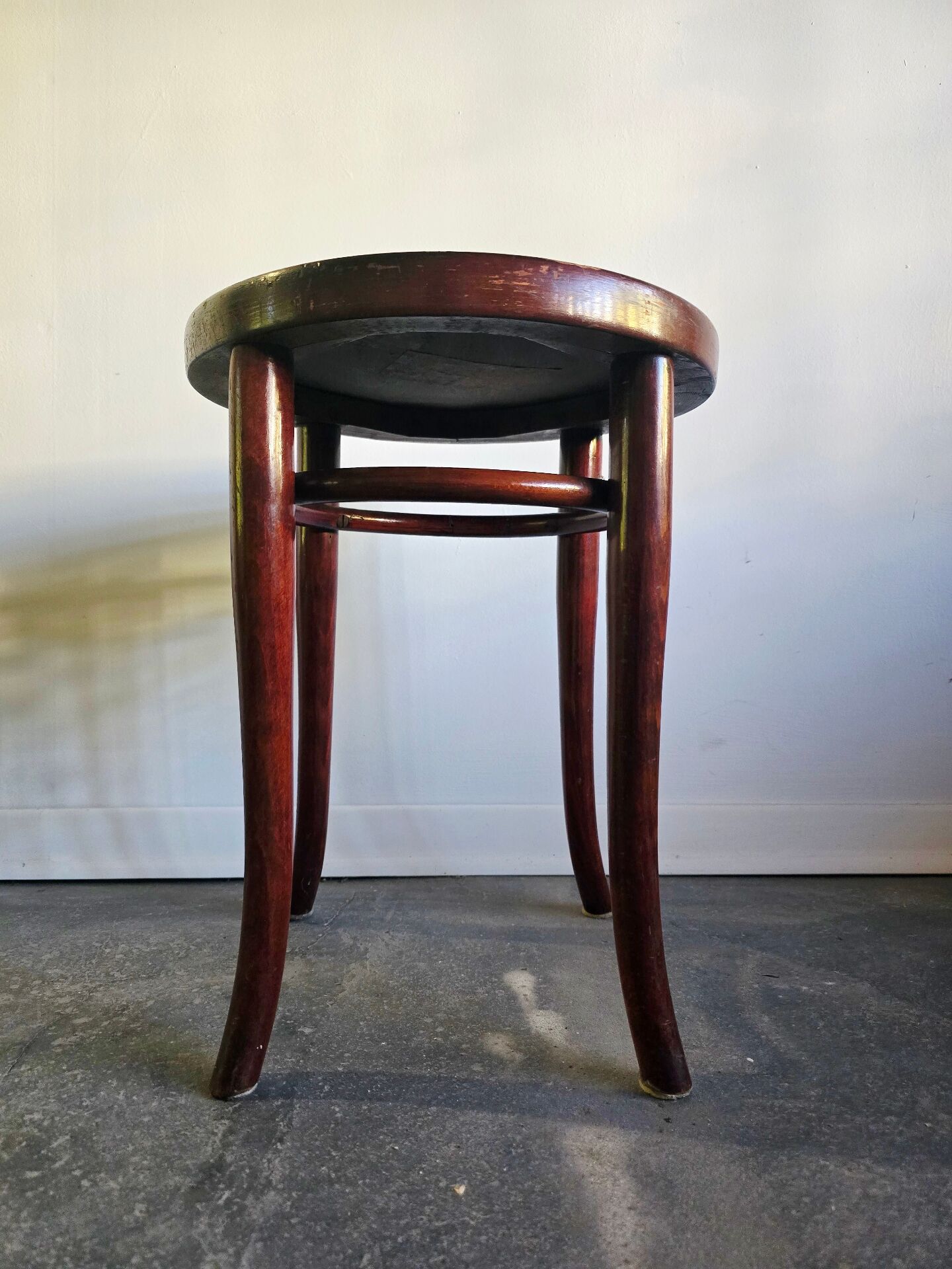 Antique Trieste Bentwood Stool 1920s Österreich Beech Wood Thonet St