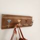 Wall-mounted coat rack – 4 multicoloured ceramic hooks in vintage style