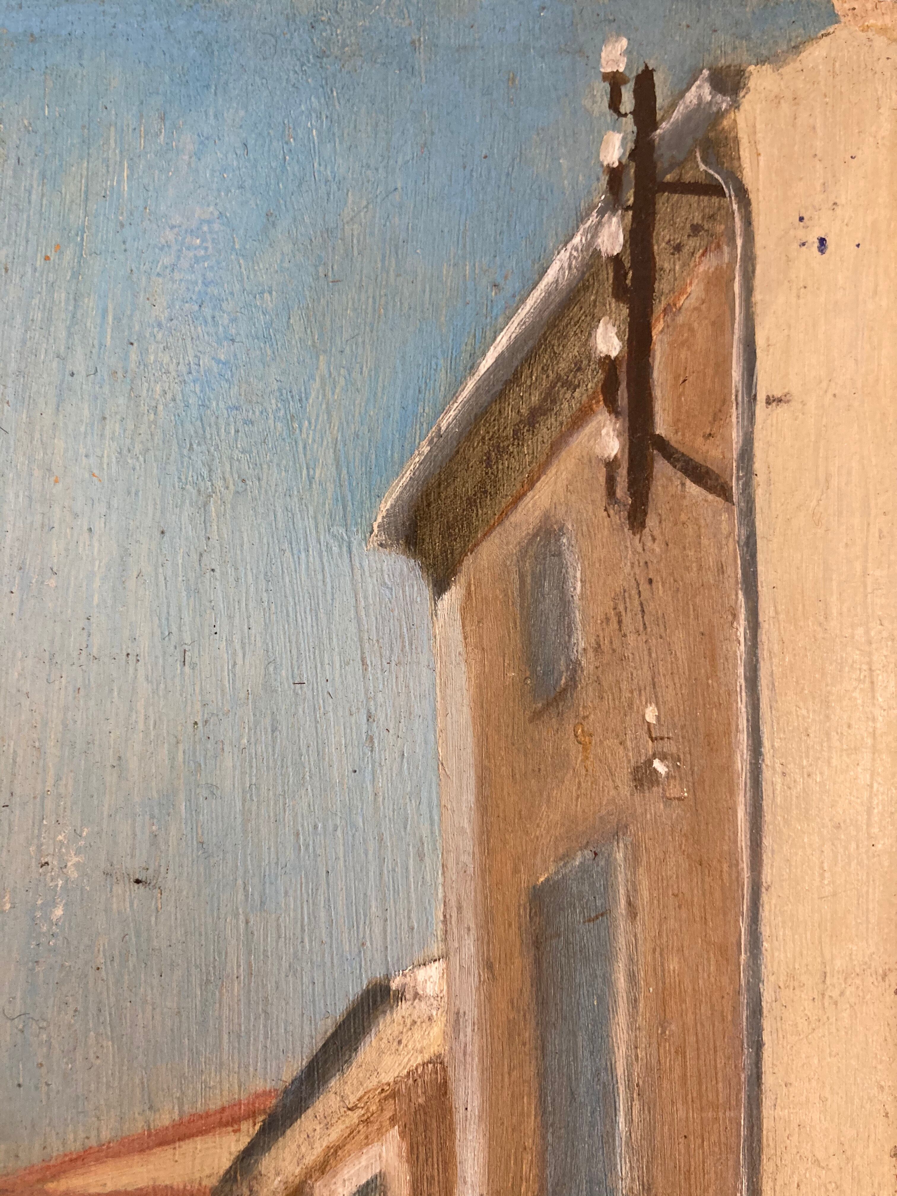 Huile sur carton vintage