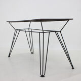 1970's Wallnut Veneer Side Table, Czechoslovakia