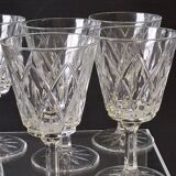 6 large wine glasses in semi-crystal from VMC in good condition.