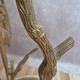Large vintage lamp in moulded brass – Phoenix – onyx base – 1960s/70s