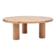 Round coffee table CUT-P3, solid oak