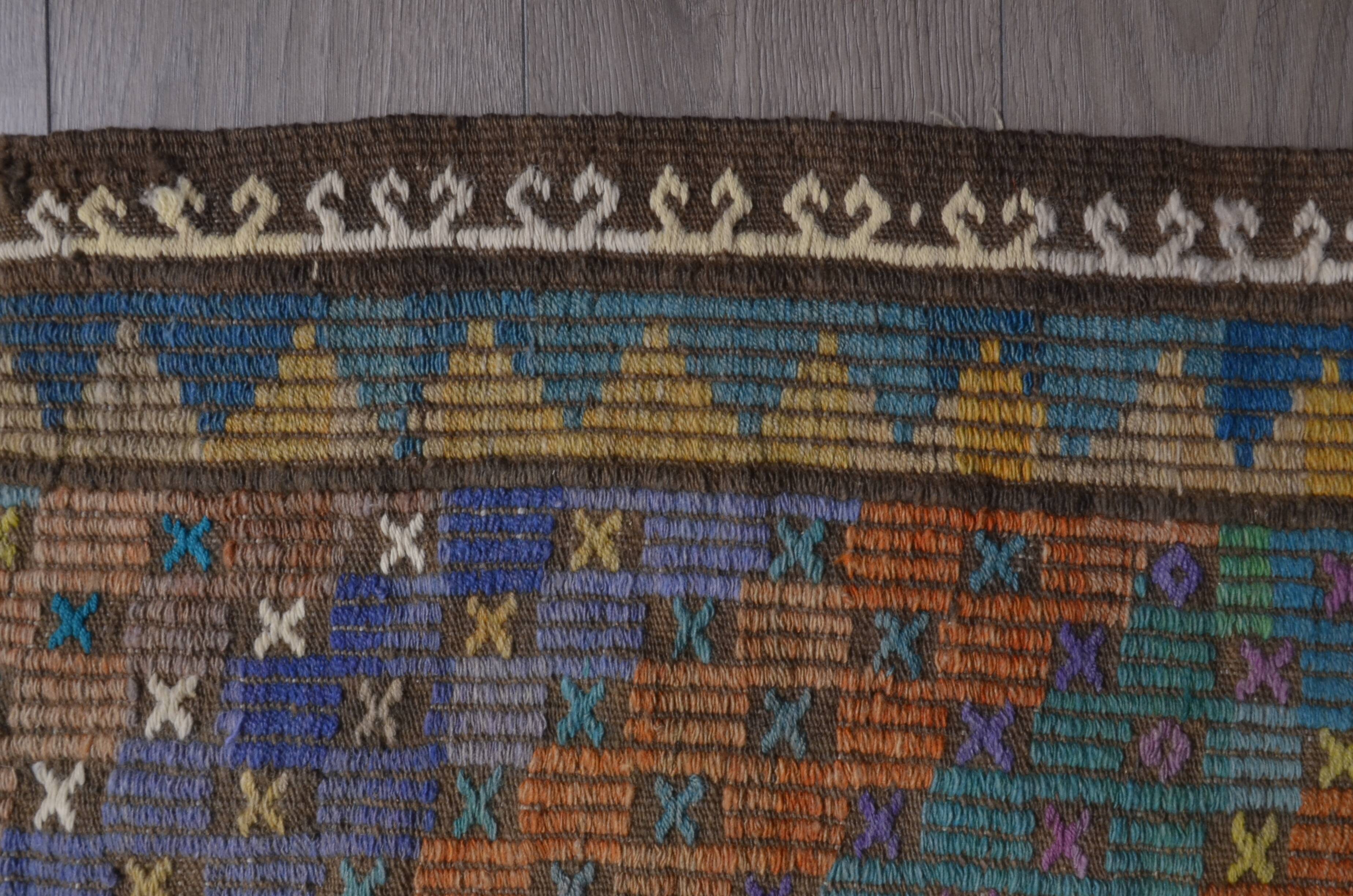 Antique Anatolian Vintage Kilim Rug 1895