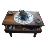 Louis XIII style exchange table in carved solid wood.