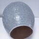 ceramic lamp in the shape of an XL pot, palm leaf decor, 80s