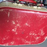Authentic cardboard suitcase from the 60s