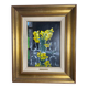 Oil on canvas signed Jordi Vall Escriu Yellow narcissus and two cups