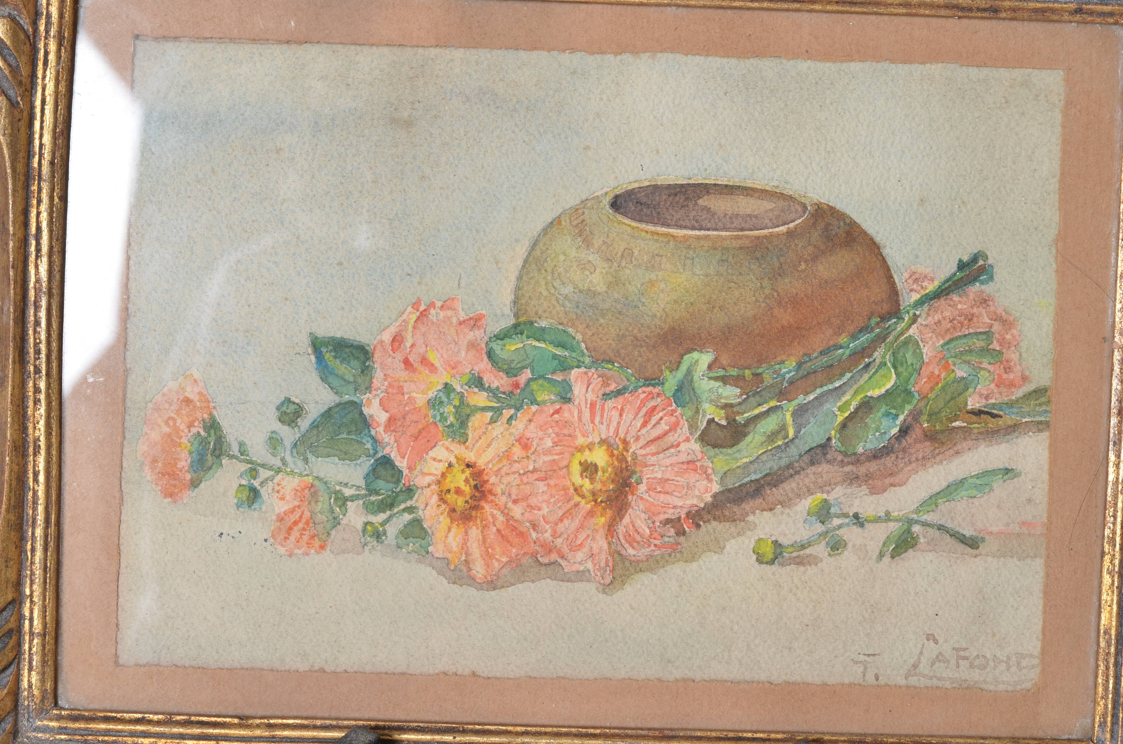 Watercolor pink flowers