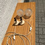 Pair 2pcs Vintage GDR AKA Electric Table Night Lamp Mid-Century 70s