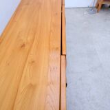 Enfilade Maison Regain en orme massif, France 1970