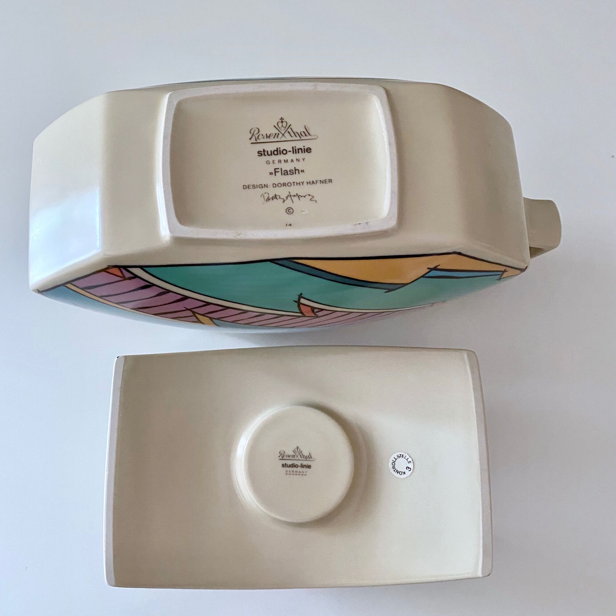 Rosenthal Flash One teapot by Dorothy Hafner with warmer, 80's