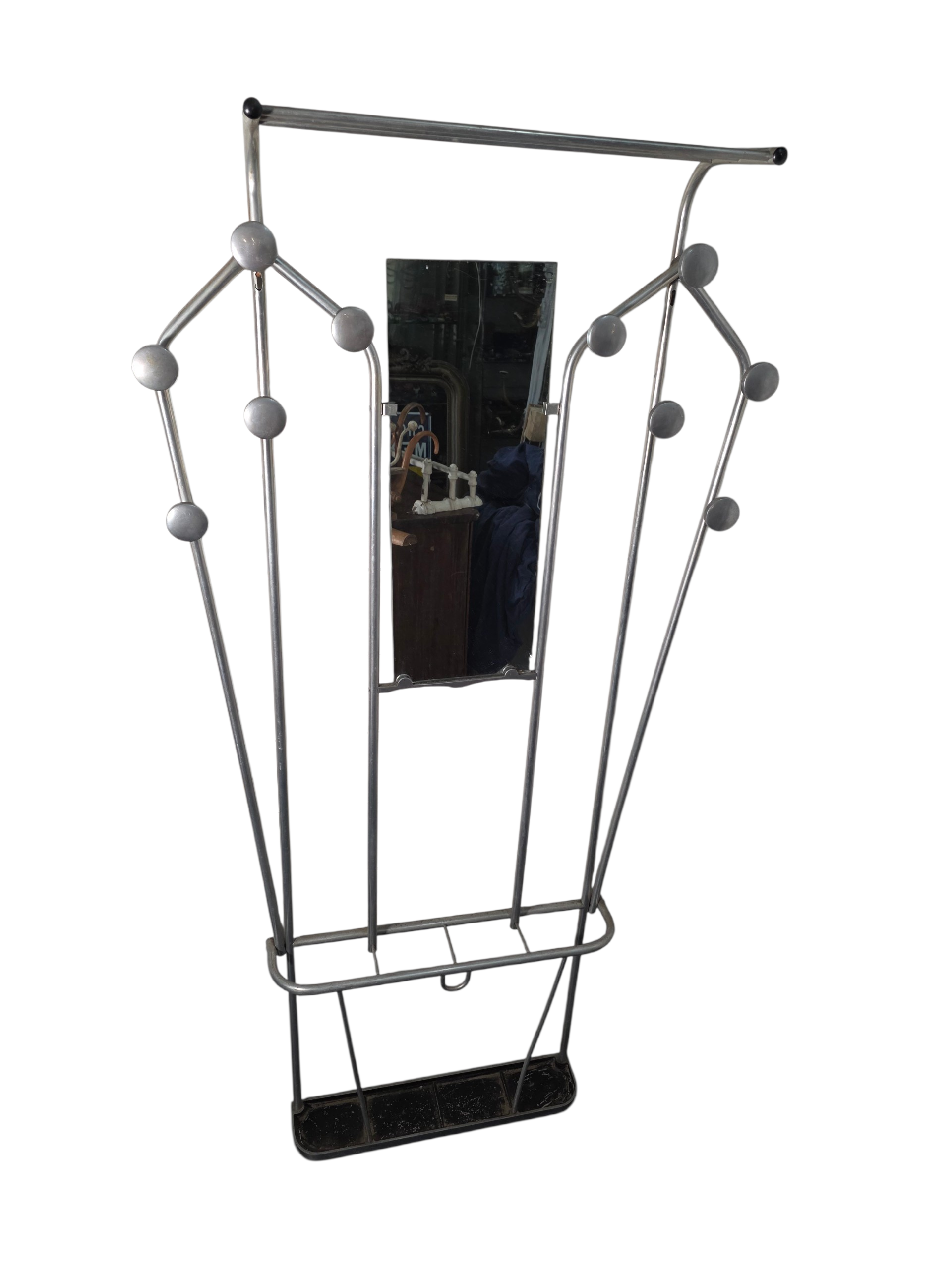 Aluminium coat rack from the 1950s.