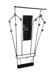 Aluminium coat rack from the 1950s.