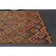 Vintage Turkish Oushak Handmade Wool Cotton Orange Area Rug 150x230