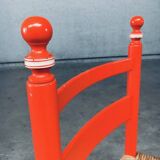 Austrian Folk Art Rush Side Chair, 1970s