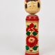 Decorative Kokeshi doll sculpture from Naruko, northern Japan, hand-painted.