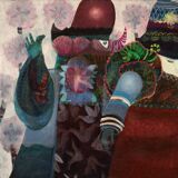 80's painting signed by Simonetta Carpini