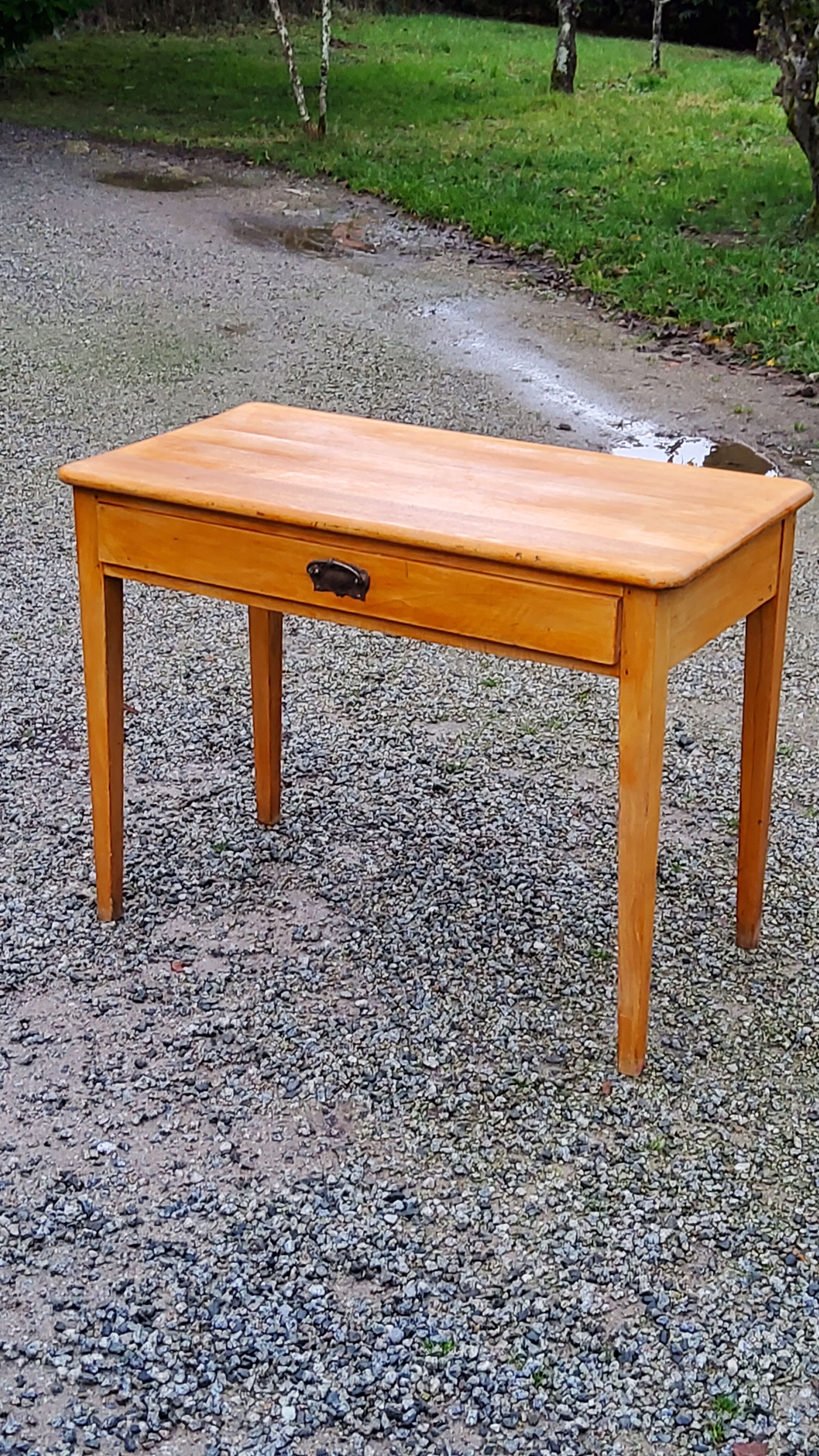 Writing table oak desk feet bobbins from the 50s